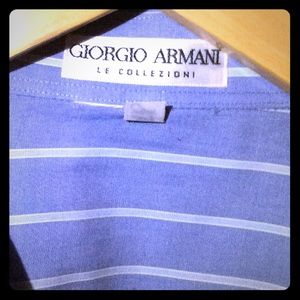 Giorgio Armani poly blend button down